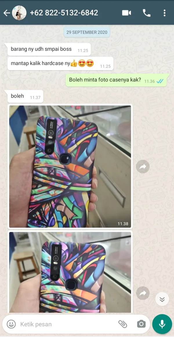 Testimoni pelanggan Cuztoom - Screenshot chat WhatsApp #11