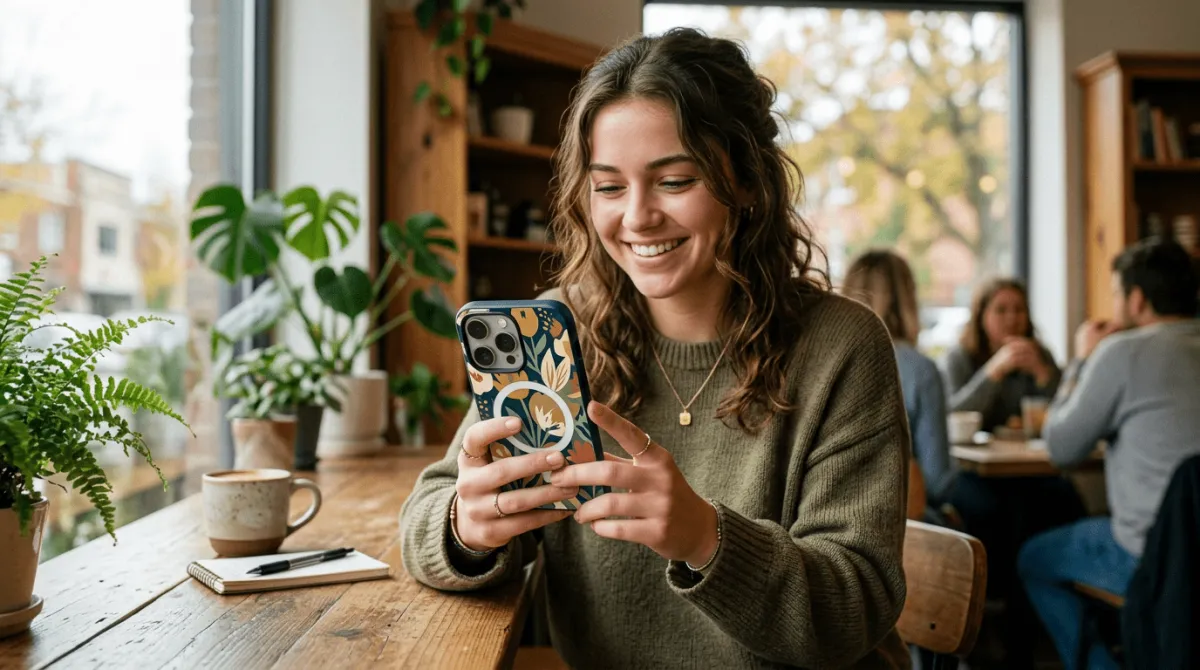 Custom case iPhone 15 Pro Max dengan berbagai desain personal dan unik