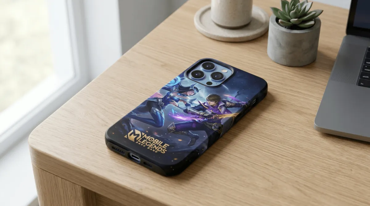 Case HP Mobile Legends custom dengan desain hero Ling dan Lancelot di Cuztoom
