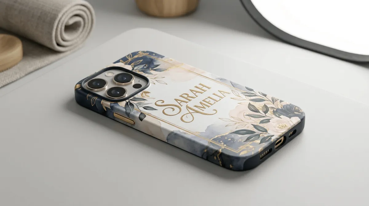Case HP nama custom dengan desain premium