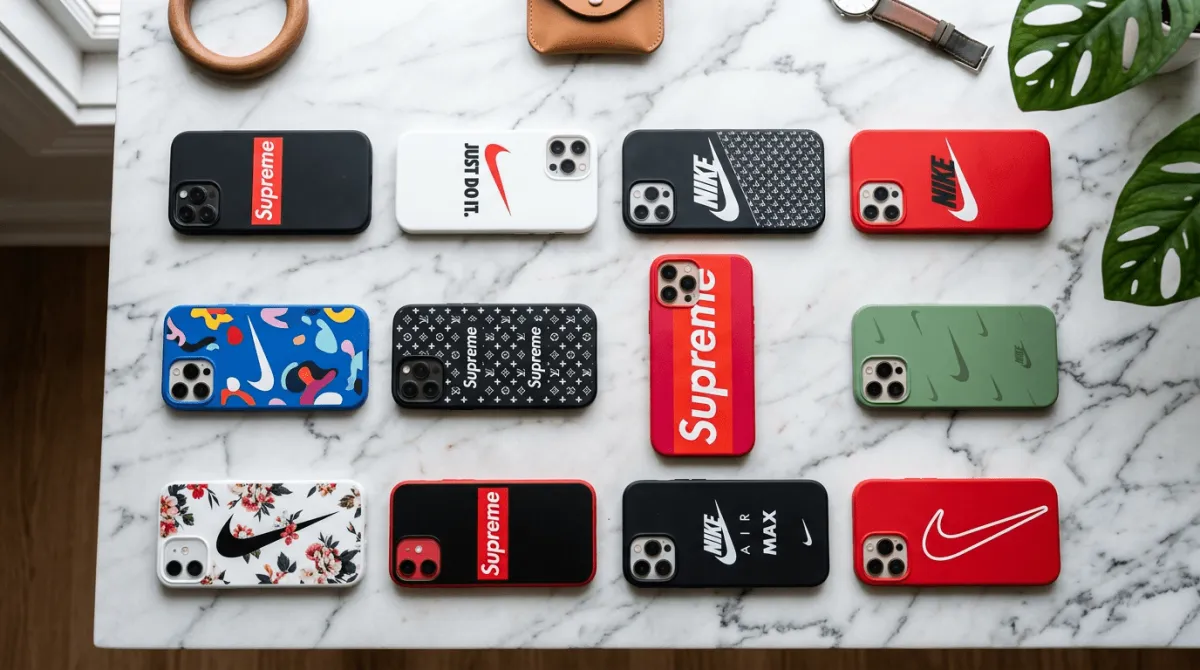 Variasi desain case HP streetwear Nike Supreme custom di Cuztoom