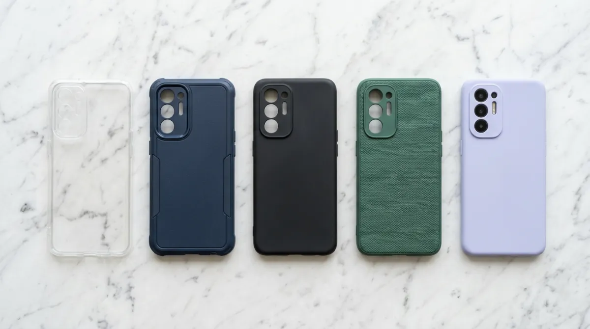 Berbagai material case HP Oppo Reno 14 dari TPU hingga polycarbonate