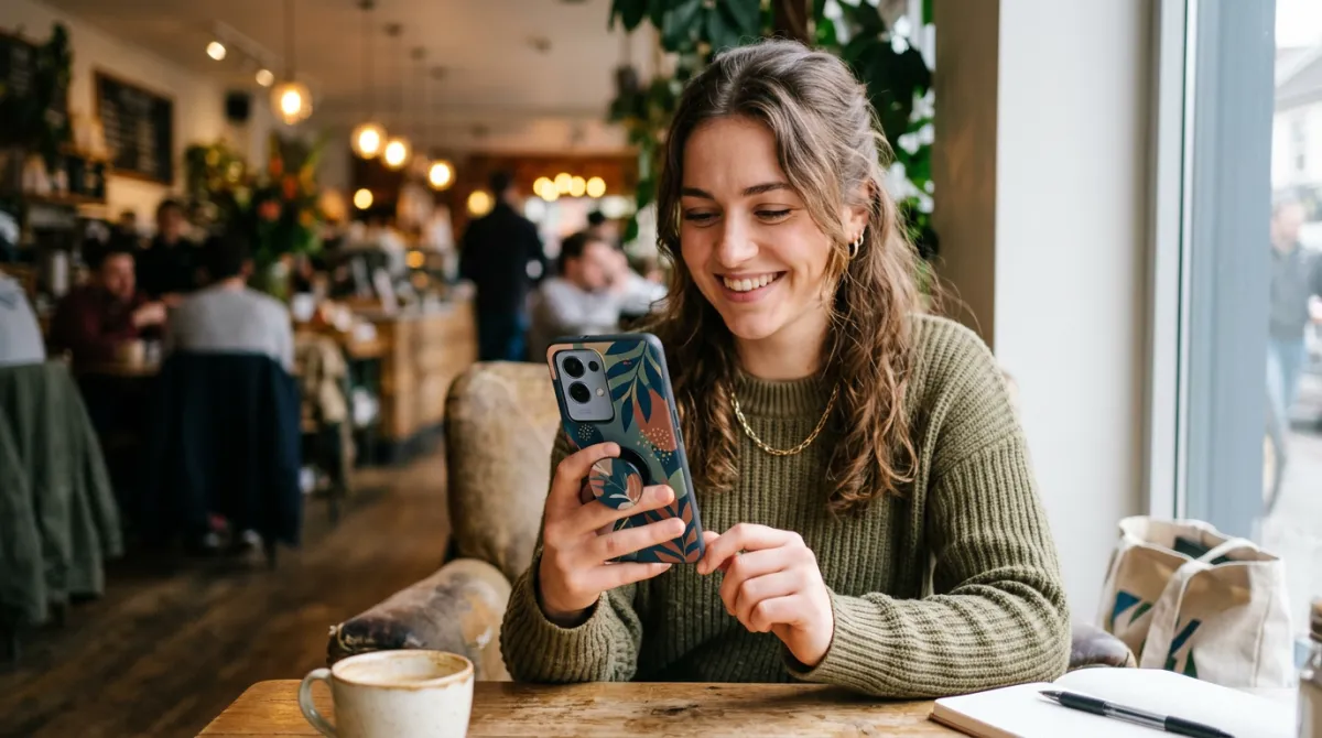 proses cetak custom case HP OPPO Reno 14 menggunakan teknologi UV printing Jepang