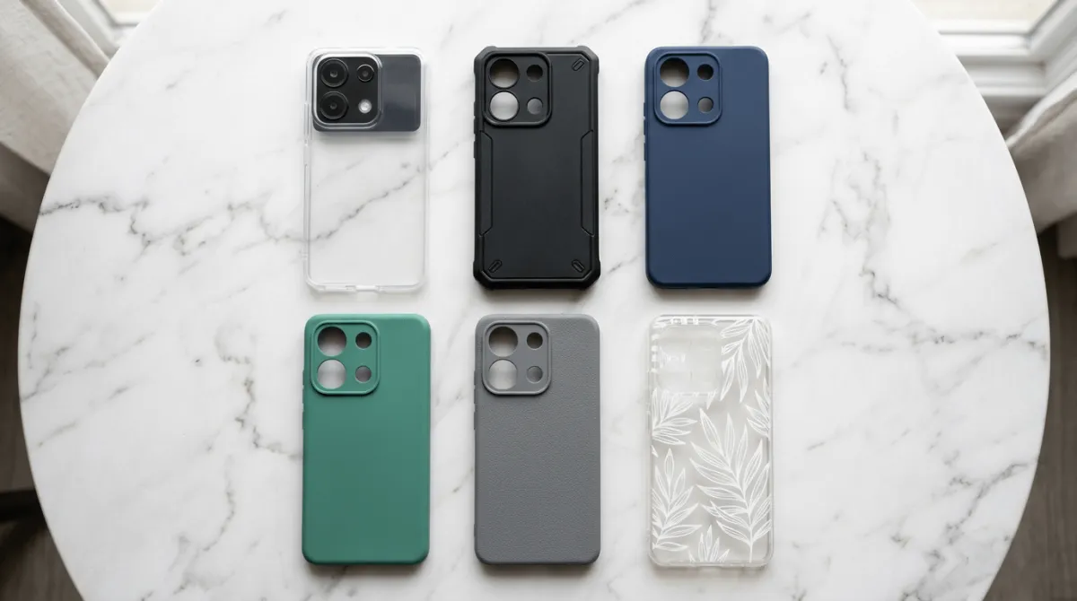 Berbagai jenis case HP untuk Poco M6 Pro - softcase, hardcase, dan hybrid