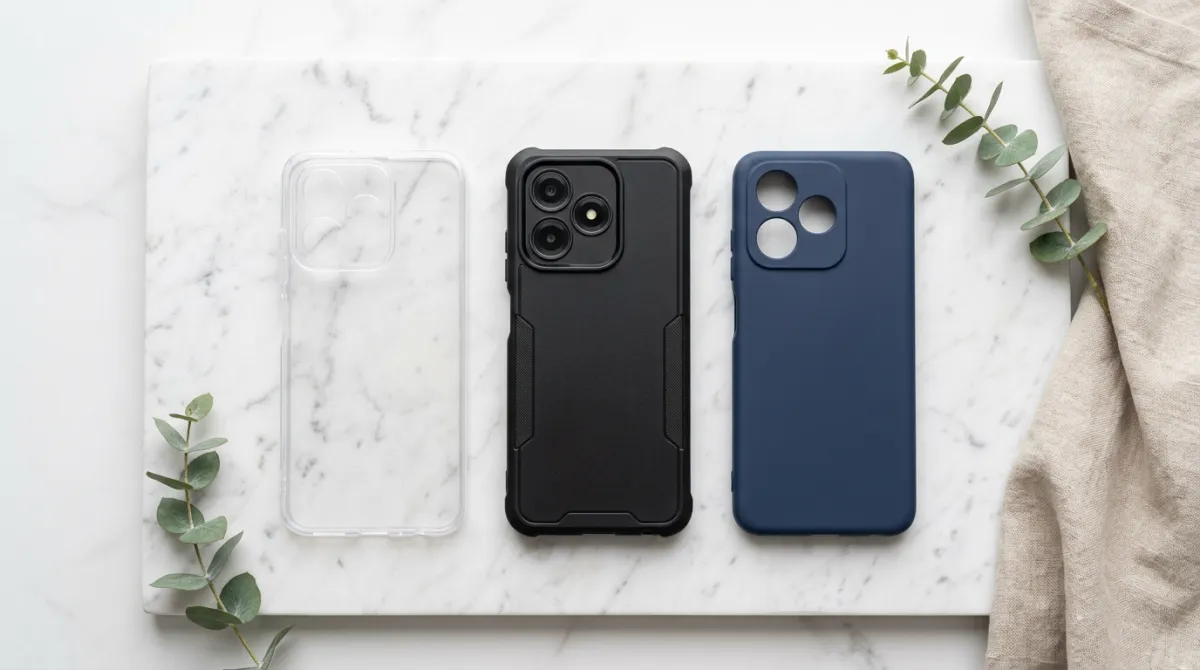 Perbandingan berbagai jenis case HP Realme C61 dari softcase hingga hardcase