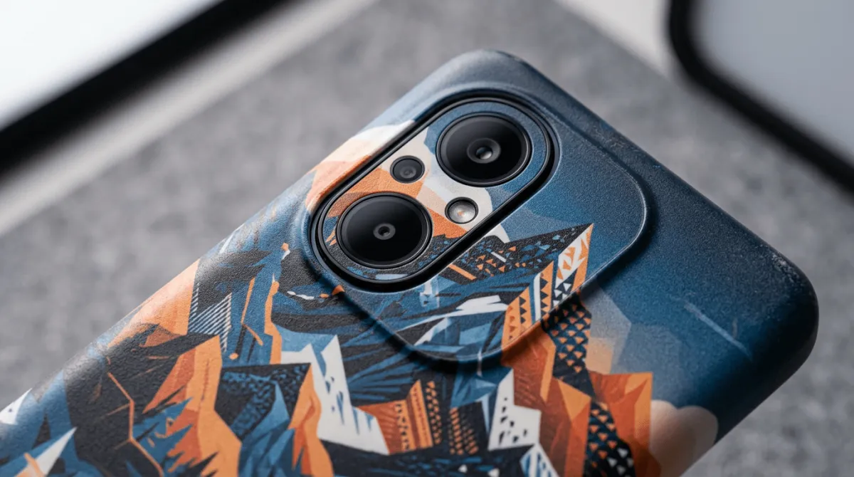 Contoh custom case Redmi 14C dengan design aesthetic dan nama personal