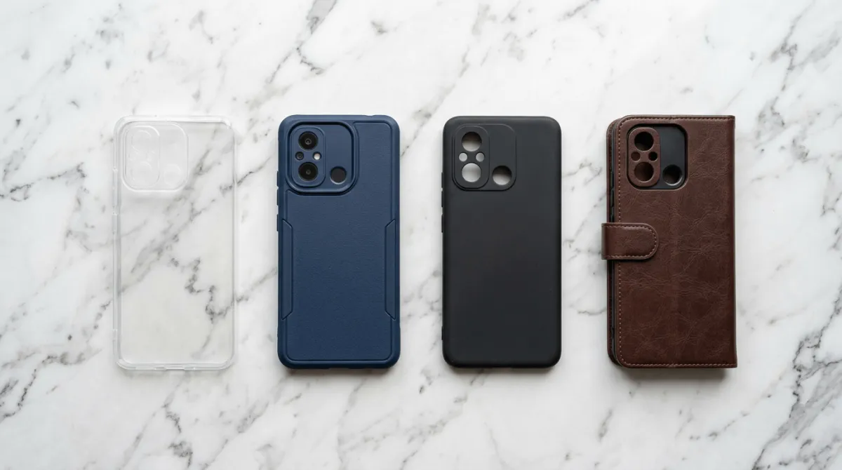 Perbandingan berbagai jenis material case untuk Redmi 14C