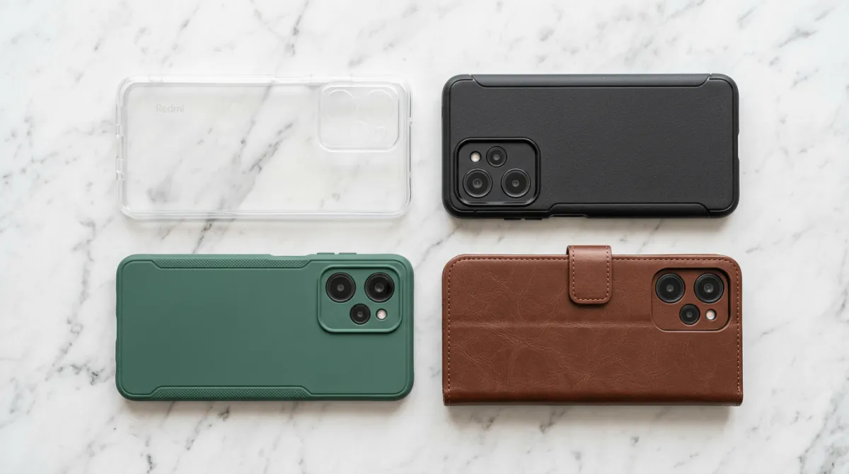 Perbandingan jenis-jenis case Redmi Note 14 hardcase softcase dan hybrid