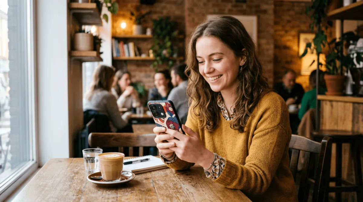 Tren desain case HP 2026 dengan gradient effect dan pattern minimalis modern