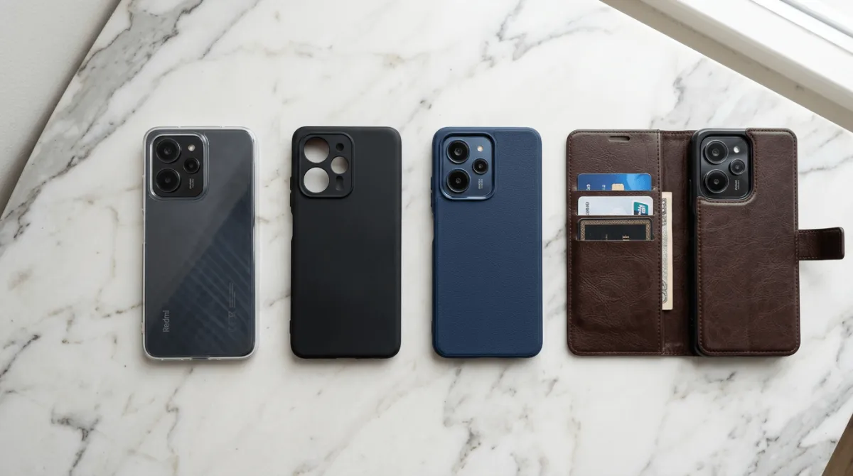 Perbandingan soft case TPU dan hard case polycarbonate untuk Redmi Note 14 Pro