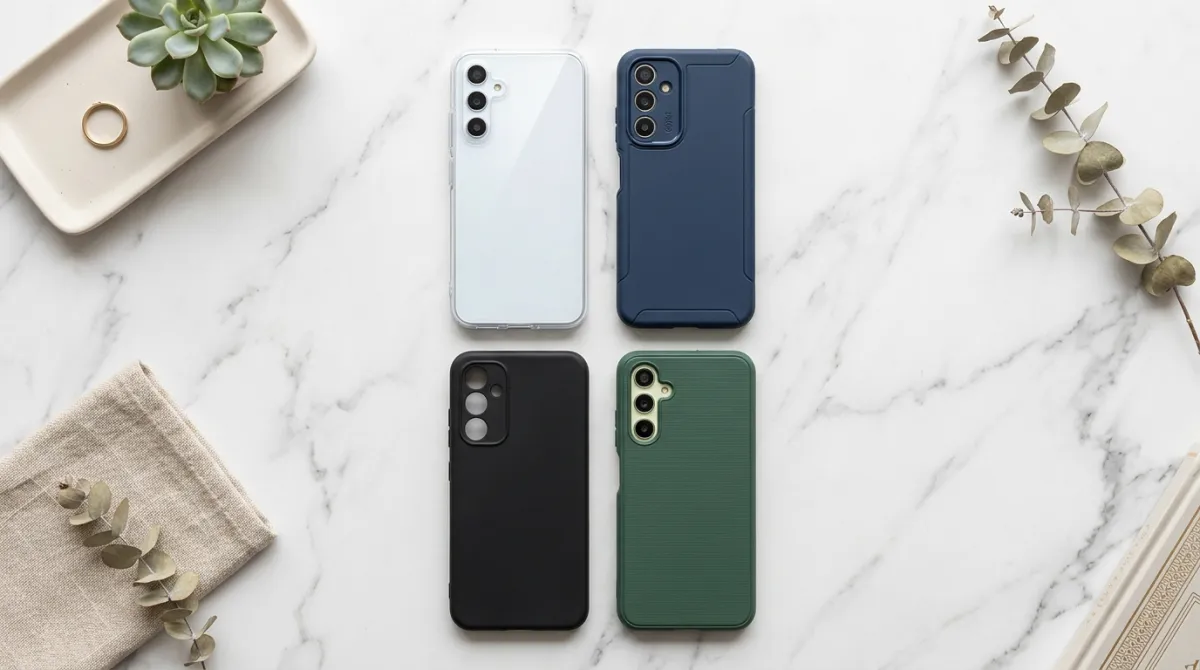 Perbandingan jenis case Samsung Galaxy A34 softcase dan hardcase