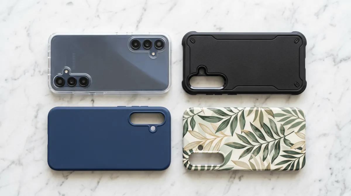 Perbandingan material case HP Samsung Galaxy A55 TPU dan Polycarbonate