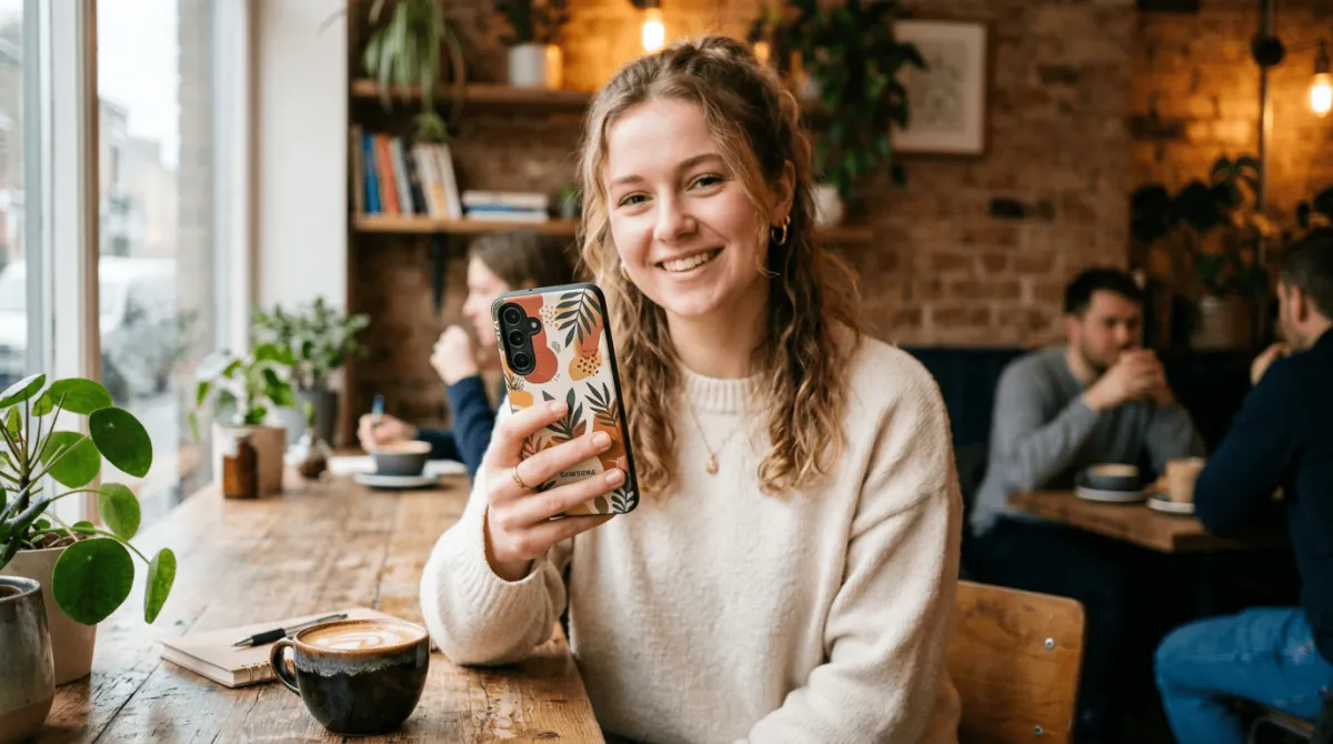 Berbagai desain trendy case Samsung Galaxy A56 dengan custom print aesthetic dan minimalis