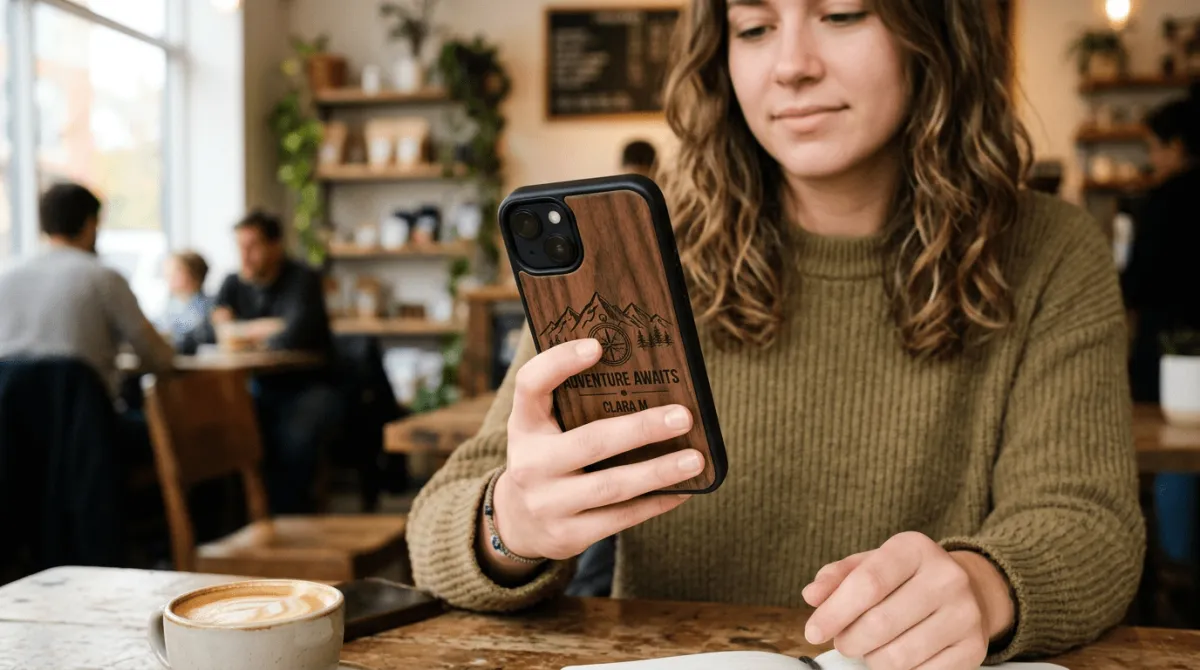 Detail hasil cetak UV Jepang pada case iPhone 13