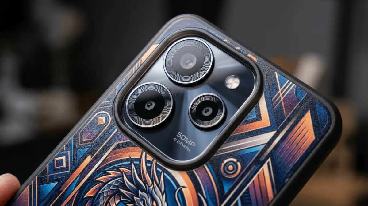 Proses pembuatan custom casing Infinix Hot 50 dengan teknologi UV printing