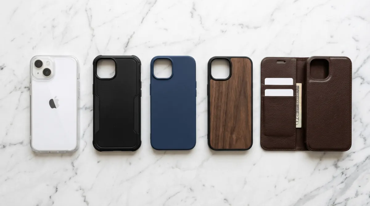 Perbandingan material casing iPhone 14 - silicone TPU dan polycarbonate