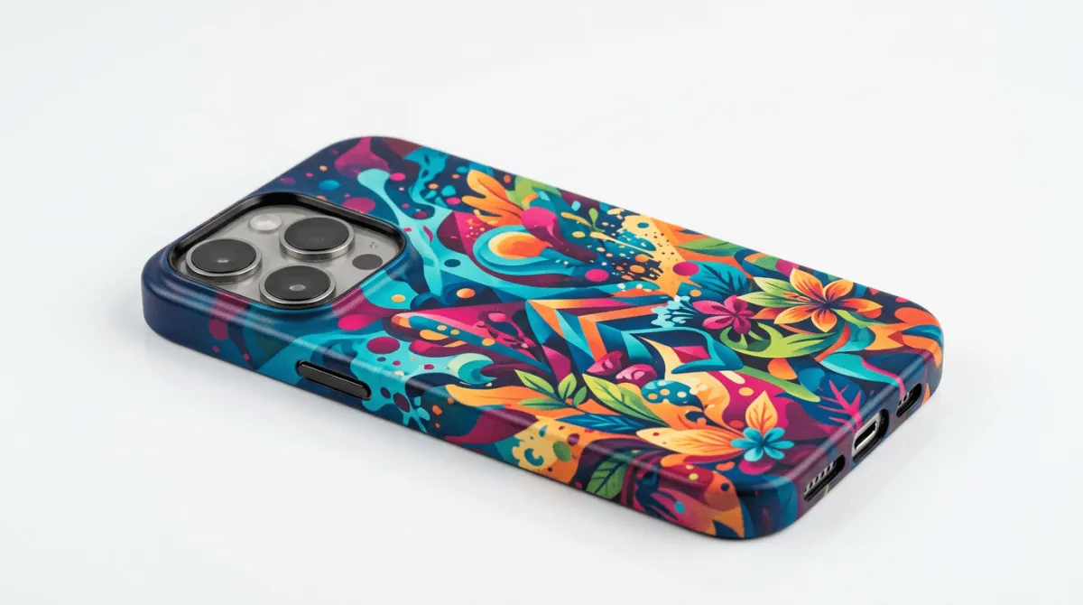 Mockup casing hp iPhone 17 Pro Max dengan berbagai desain custom