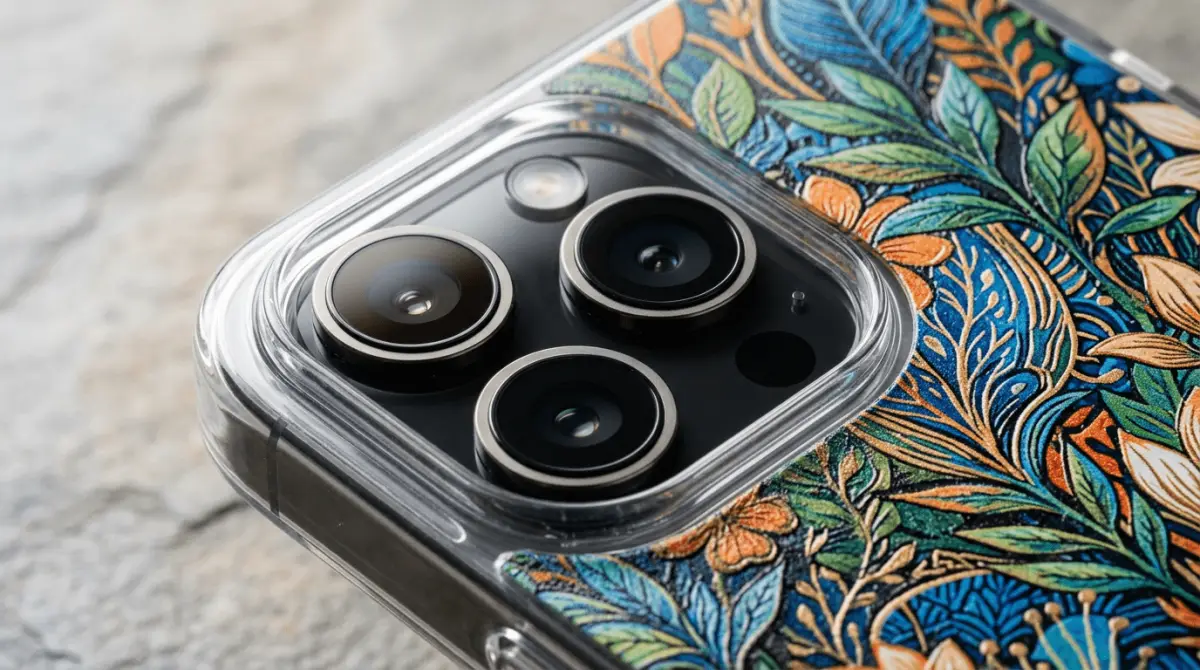 Proses UV printing berkualitas tinggi untuk custom case iPhone 17 Pro Max dengan detail yang sempurna