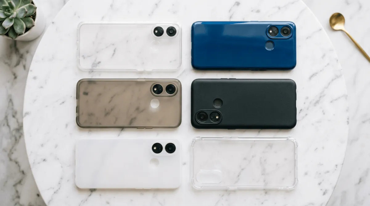 Close-up detail presisi cutting casing HP Oppo A98 menunjukkan kualitas premium