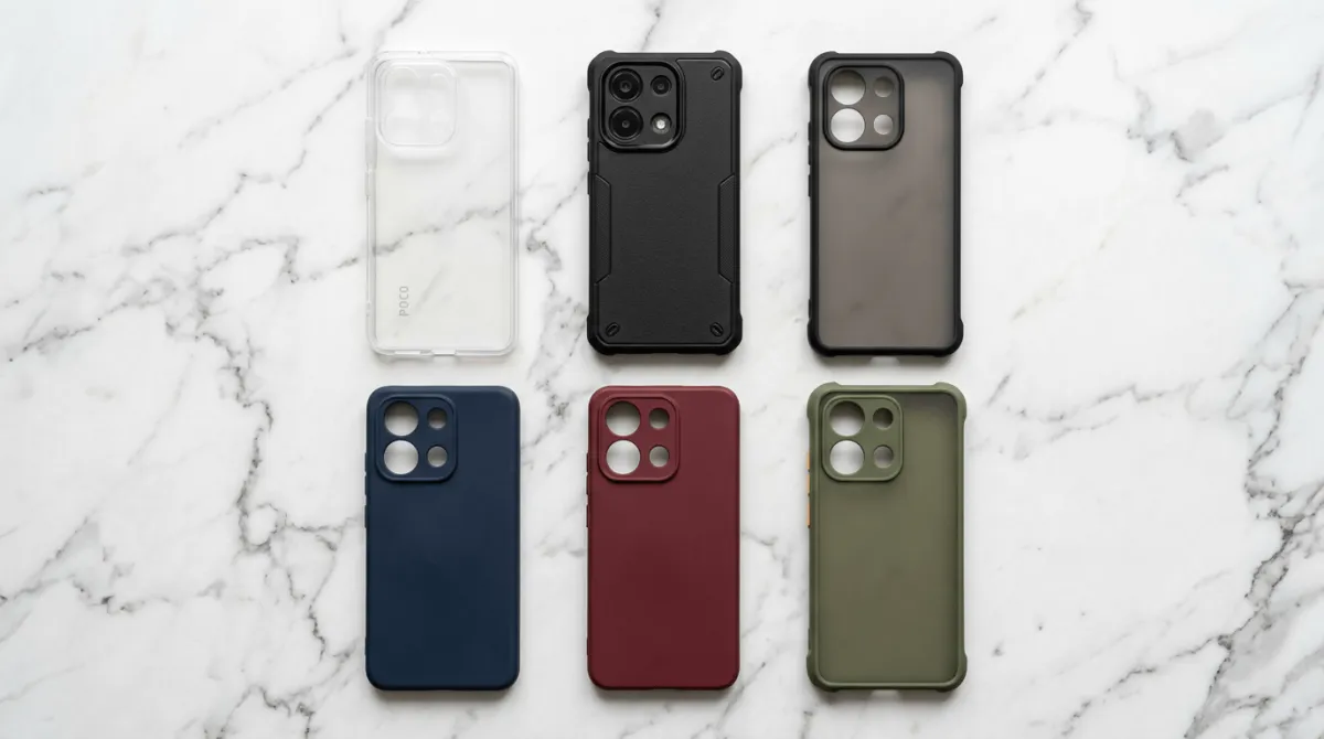 Perbandingan berbagai jenis casing HP Poco X7 Pro dari softcase hingga hardcase