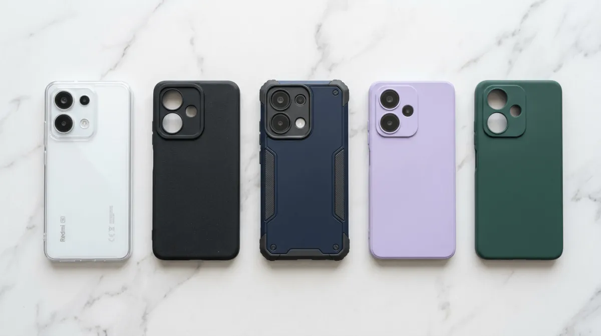 Perbandingan jenis-jenis casing Redmi Note 13 softcase hardcase hybrid