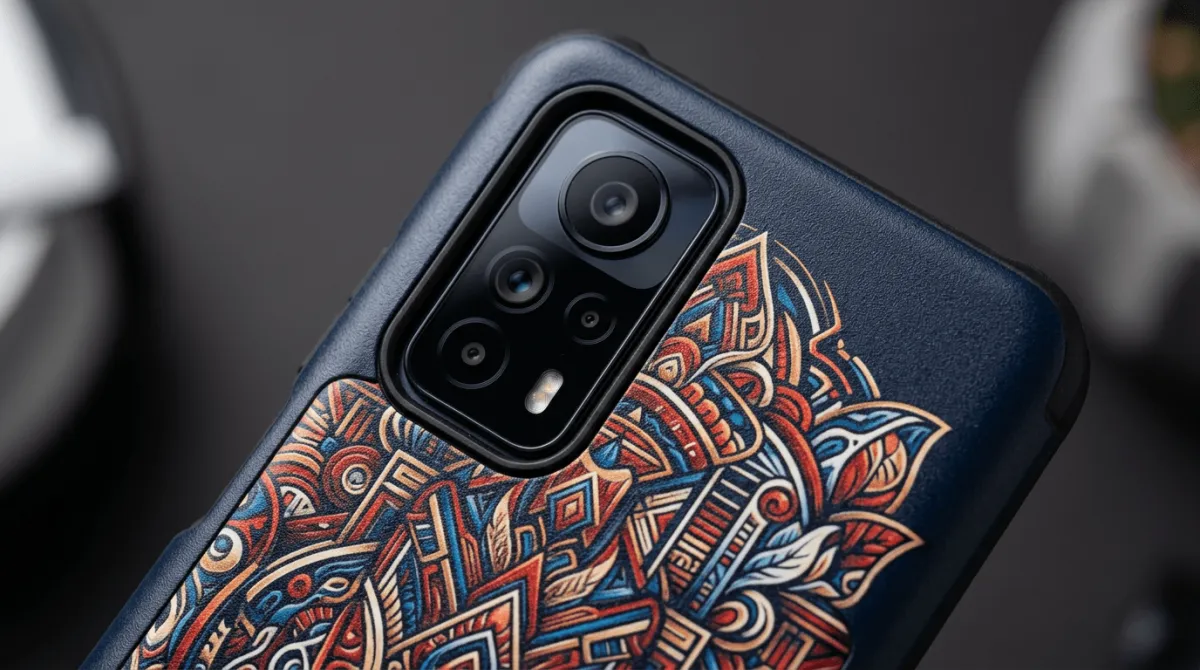 Proses custom printing casing Redmi Note 15 Pro dengan teknologi UV Jepang