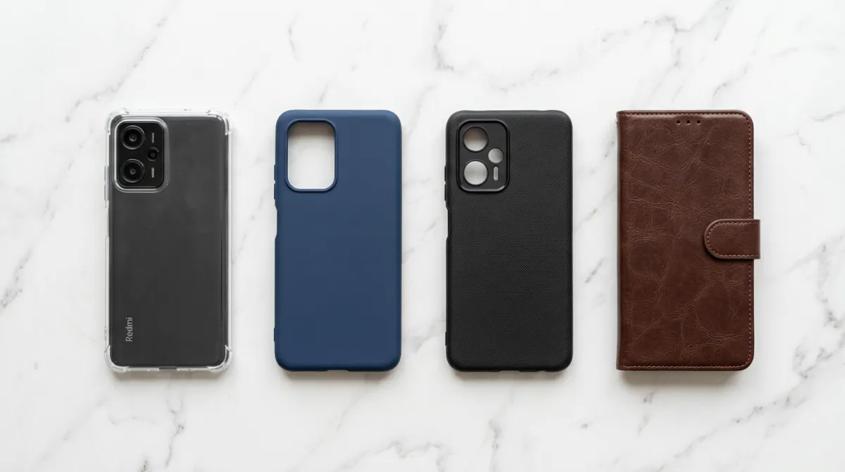 Perbandingan material hardcase polycarbonate dan softcase TPU untuk Redmi Note 15 Pro
