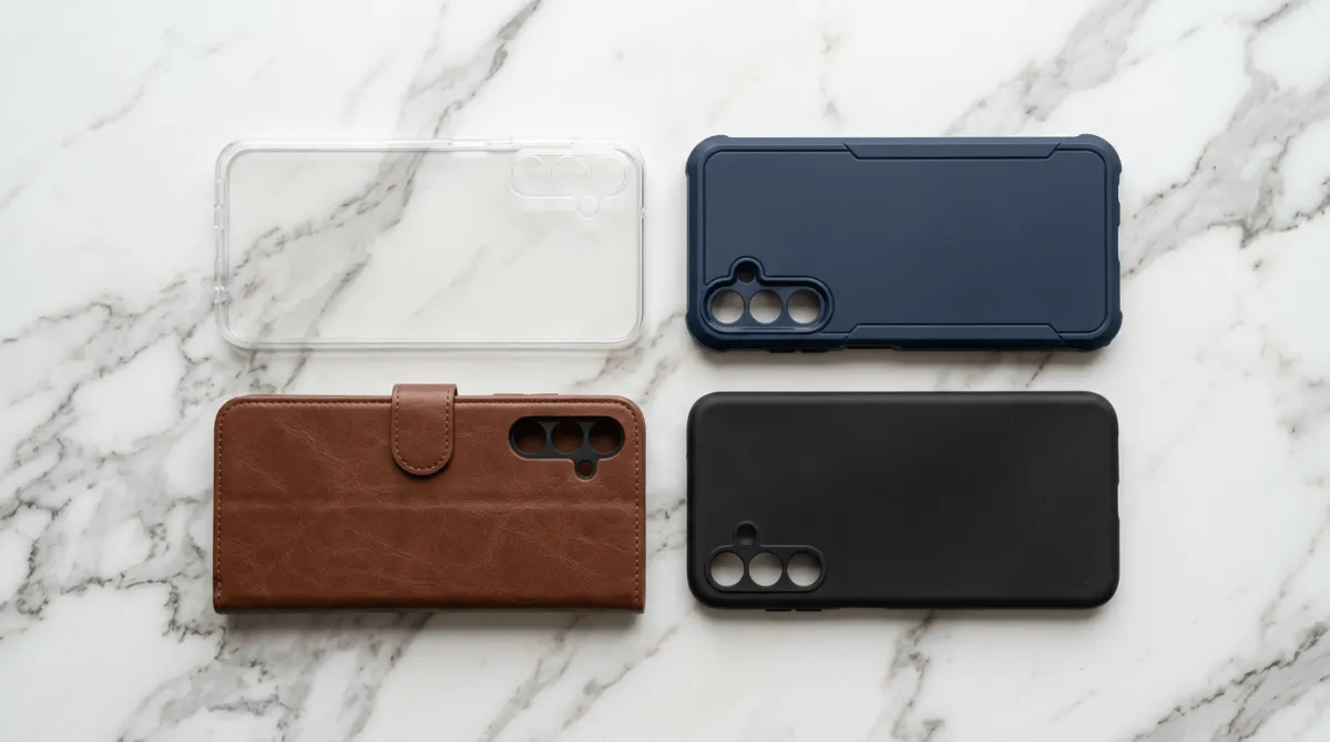 Perbandingan jenis casing softcase dan hardcase untuk Samsung Galaxy A05s