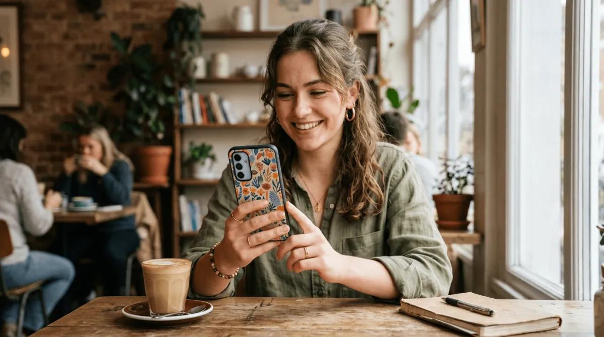 Berbagai contoh desain custom case Samsung Galaxy A34 dengan tema minimalis dan pop culture