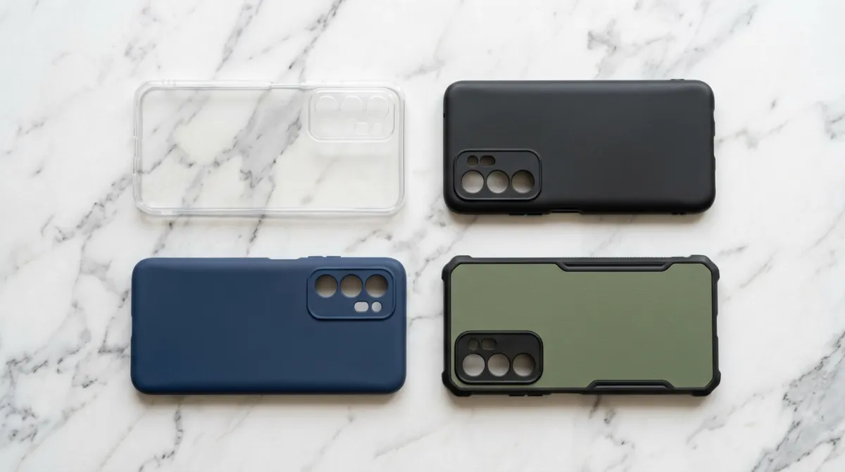 Perbandingan jenis casing HP Tecno Pova 7 softcase dan hardcase