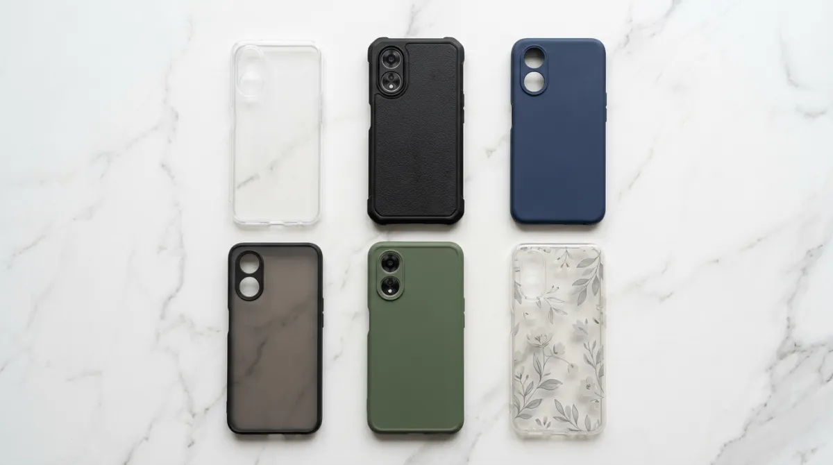 Perbandingan material custom case polycarbonate dan TPU untuk Oppo A18