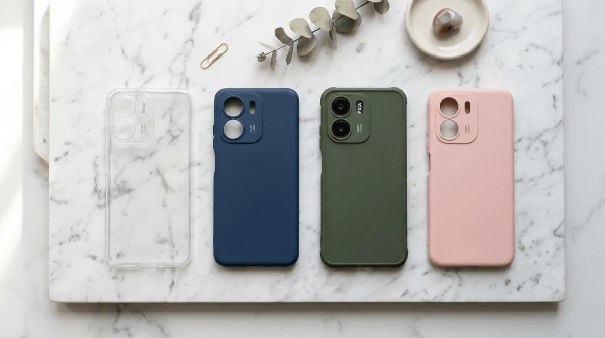 Contoh desain custom case Poco C75 dengan resolusi tinggi dan template yang tepat