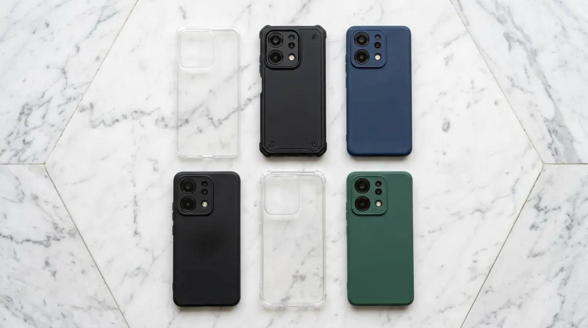 Detail presisi potong kamera dan port pada custom case Poco X7 Pro