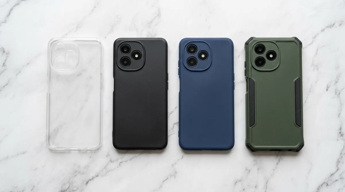 Perbandingan material custom case polycarbonate dan TPU untuk Realme C75