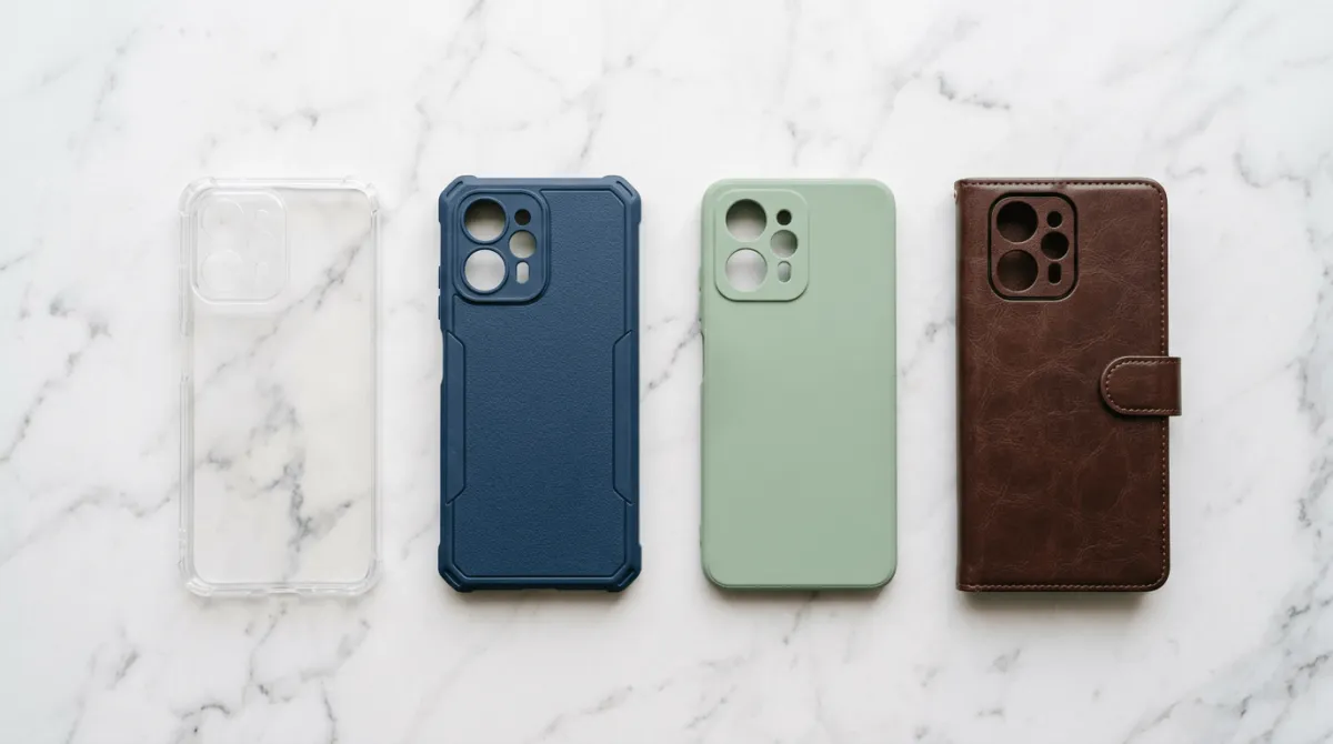 Perbandingan material custom case polycarbonate dan TPU untuk Redmi Note 14