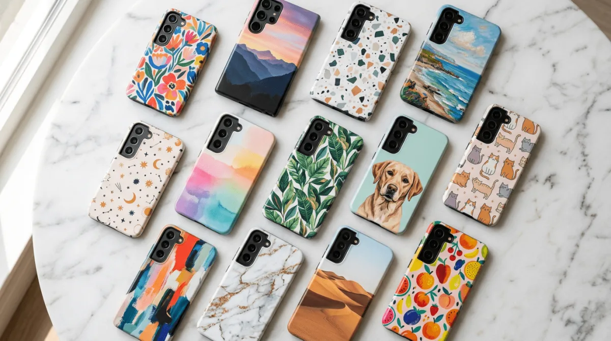 Berbagai model Samsung Galaxy dengan custom case Cuztoom