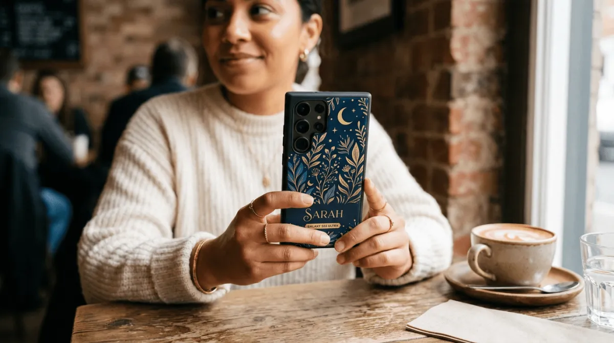 Proses cetak custom case Samsung dengan teknologi UV printing