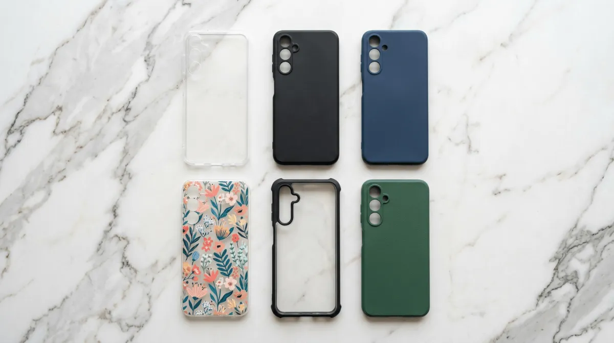 Contoh desain custom case Galaxy A05s dengan kualitas cetak UV premium