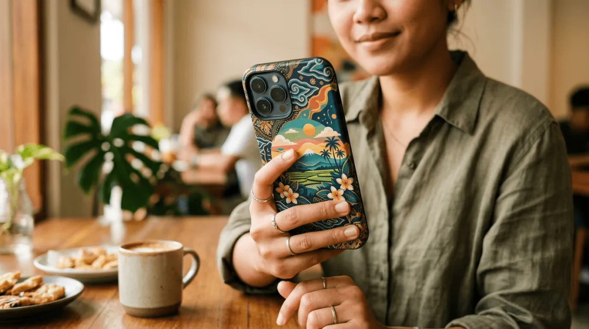 Desain case HP unik dengan konsep optical illusion dan x-ray