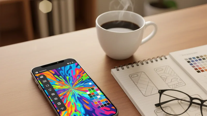 Aplikasi desain custom case HP di smartphone