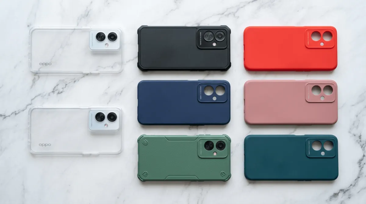 Perbandingan berbagai jenis hardcase Oppo A38 dengan fitur berbeda