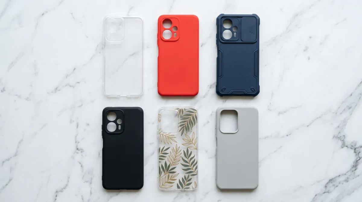 Perbandingan material hardcase polycarbonate dan hybrid PC+TPU untuk Redmi Note 14 Pro