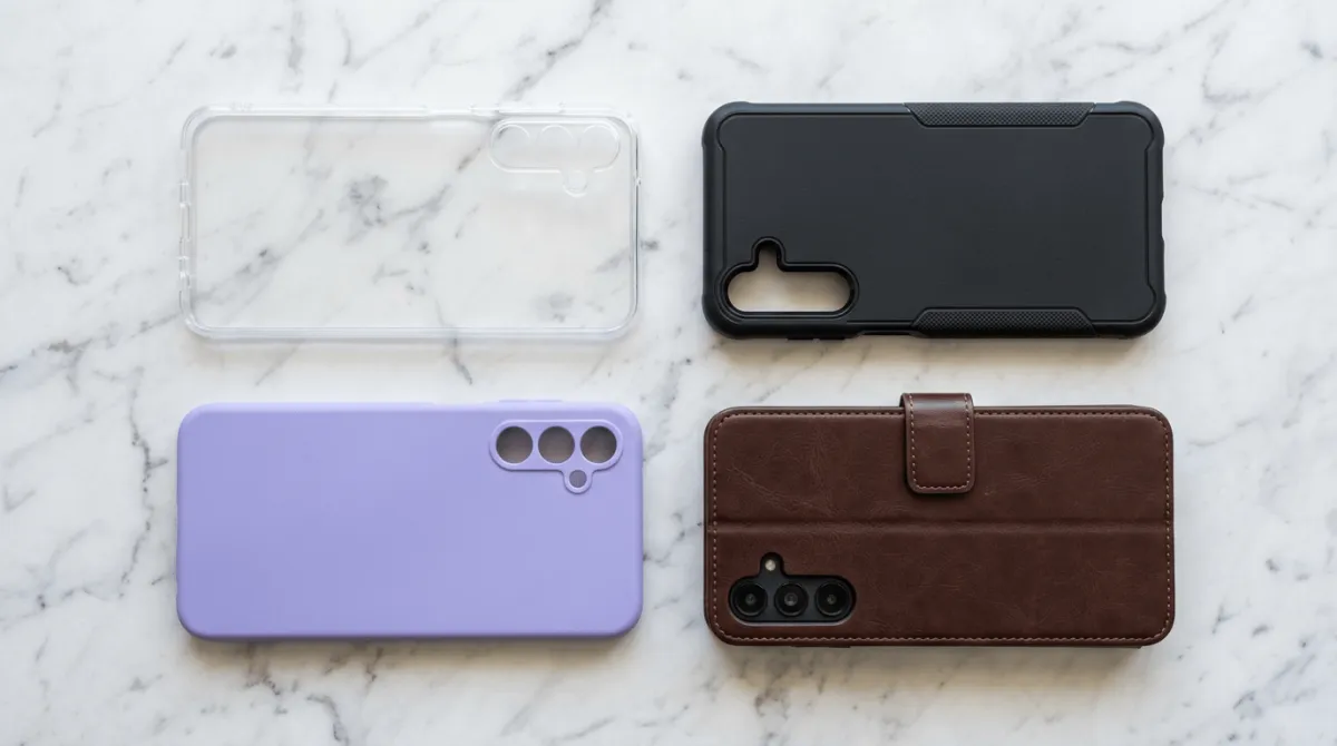 Berbagai jenis hardcase Samsung Galaxy A16 mulai dari transparan hingga custom design