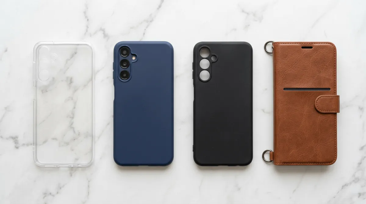 Perbandingan dimensi Samsung Galaxy A16 dengan berbagai jenis case