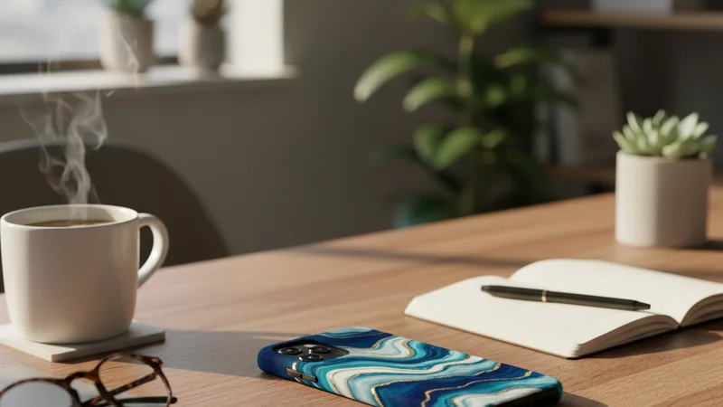 variasi desain wave pattern untuk case HP aesthetic dalam berbagai warna
