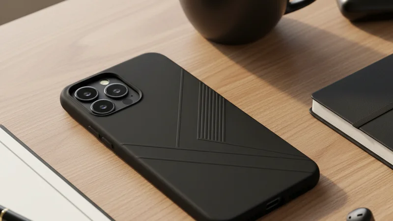 perbandingan material softcase dan hardcase untuk desain hitam aesthetic
