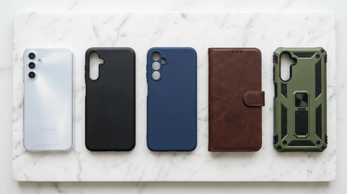 Jenis casing Samsung Galaxy A16 softcase hardcase clear wallet