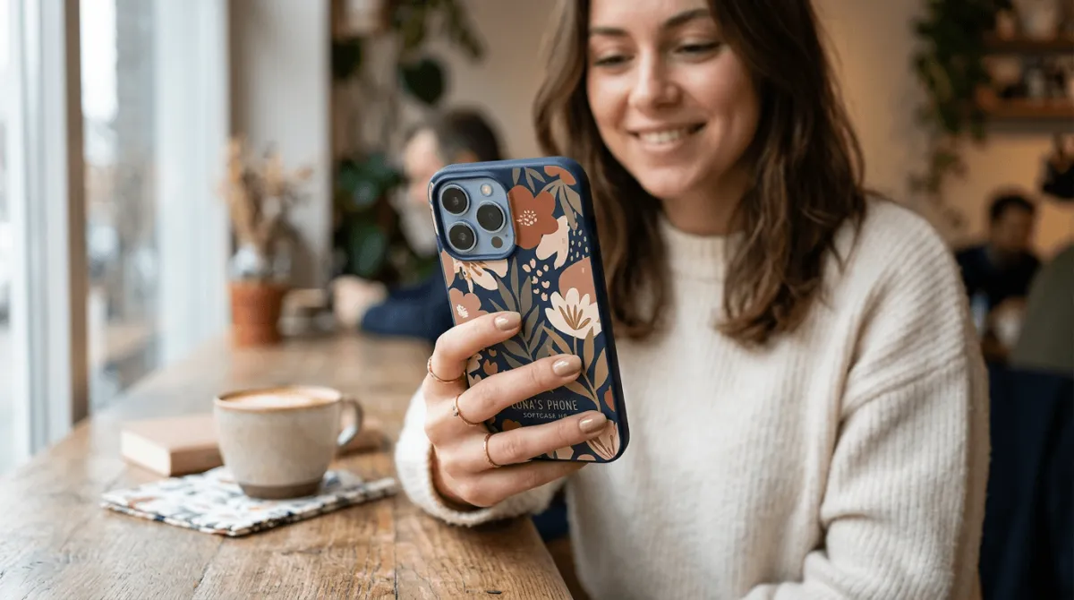 Softcase HP custom dengan desain aesthetic dari Cuztoom