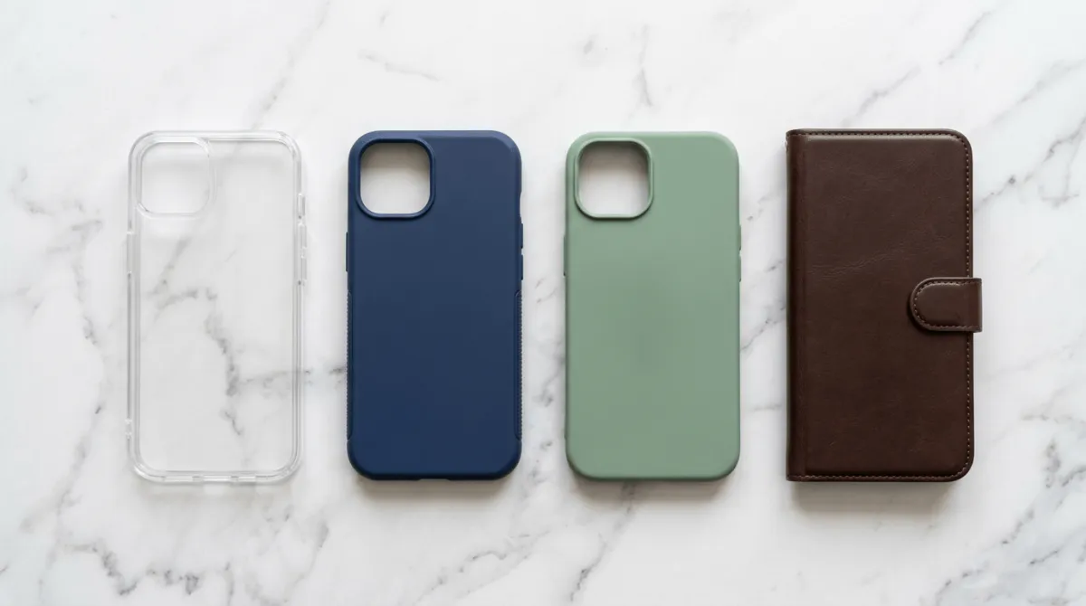 Perbandingan softcase dan hardcase iPhone 15 dengan berbagai desain