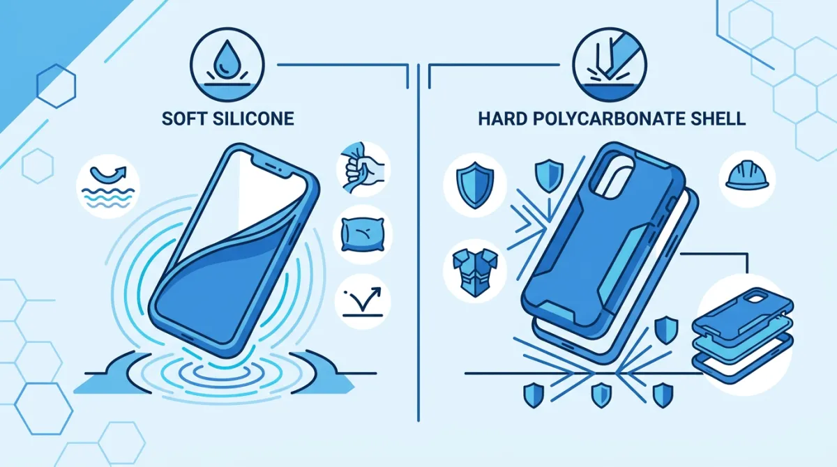 Showcase softcase iPhone 15 custom dengan berbagai tingkat kualitas dan harga